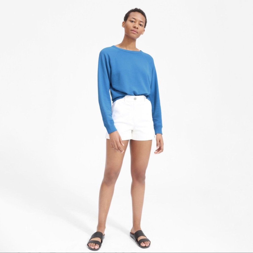Everlane Women’s Lightweight French Terry Crew Sweatshirt - Bright Blue